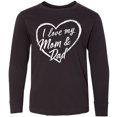 thumbnail image 3 of Inktastic I Love My Mom and Dad in White Chalk Heart Long Sleeve Youth T-Shirt, 3 of 5