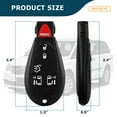 thumbnail image 4 of AKS KEYS New Replacement for Dodge 2008-2019 Fobik Key 6B IYZ-C01C / M3N5WY783X (2 Pack), 4 of 6