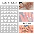 thumbnail image 5 of Pegatinas de uñas Yashi Apliques de uñas de corazón rojo R422 Blanco, 5 of 5