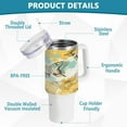 thumbnail image 4 of SKYSONIC 40oz Butterfly Tumbler With Lid And Straw Travel Coffee Mug Stainless Steel Insulated Thermal Tumblers Cup, 4 of 7