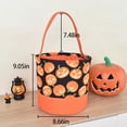 thumbnail image 3 of Halloween Pumpkin Candy Basket, Flax Candy Bag Tote with Handle for Trick Or Treat, Reusable Gift Storage Bucket for Halloween Party Decorations, 3 of 6