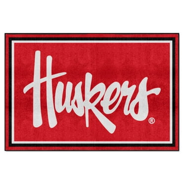 NCAA University of Nebraska - Blackshirts Cornhuskers 5 x 8 Foot Plush Non-Skid Area Rug