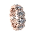 thumbnail image 3 of Natural 5.00Ct Round Cut Diamond Circle Halo Anniversary Wedding Eternity Band Ring 14k Gold H SI2, 3 of 3