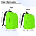 thumbnail image 2 of Casual Canvas Backpack Without Interlayer Large Capacity Stick Bag Design For Outdoor Shopping Office Outdoor Sports Fluorescent Green Medium, 2 of 7