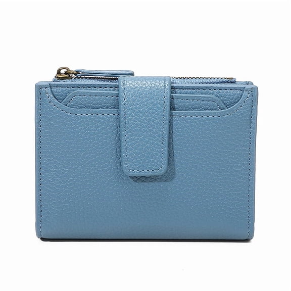 Women's Small RFID Wallet | Soft Leather Bifold | Compact | 4 ID Windows | Zipper Coin Pocket