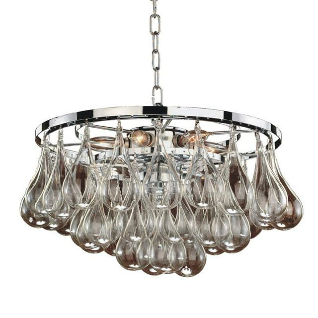 Glow Lighting 615GD15SP Concorde 615 Lustre en Chrome et Verre de 16 Po