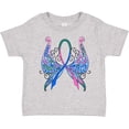 thumbnail image 3 of Inktastic Thyroid Cancer Awareness with Butterfly Ribbon Words Boys or Girls Toddler T-Shirt, 3 of 5