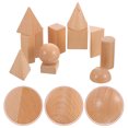 thumbnail image 2 of 1Pcs Geometric Wood Block Set Educational Toy For Kids Shape Matching Fine Motor Skills 6x3cm Wood, 2 of 8