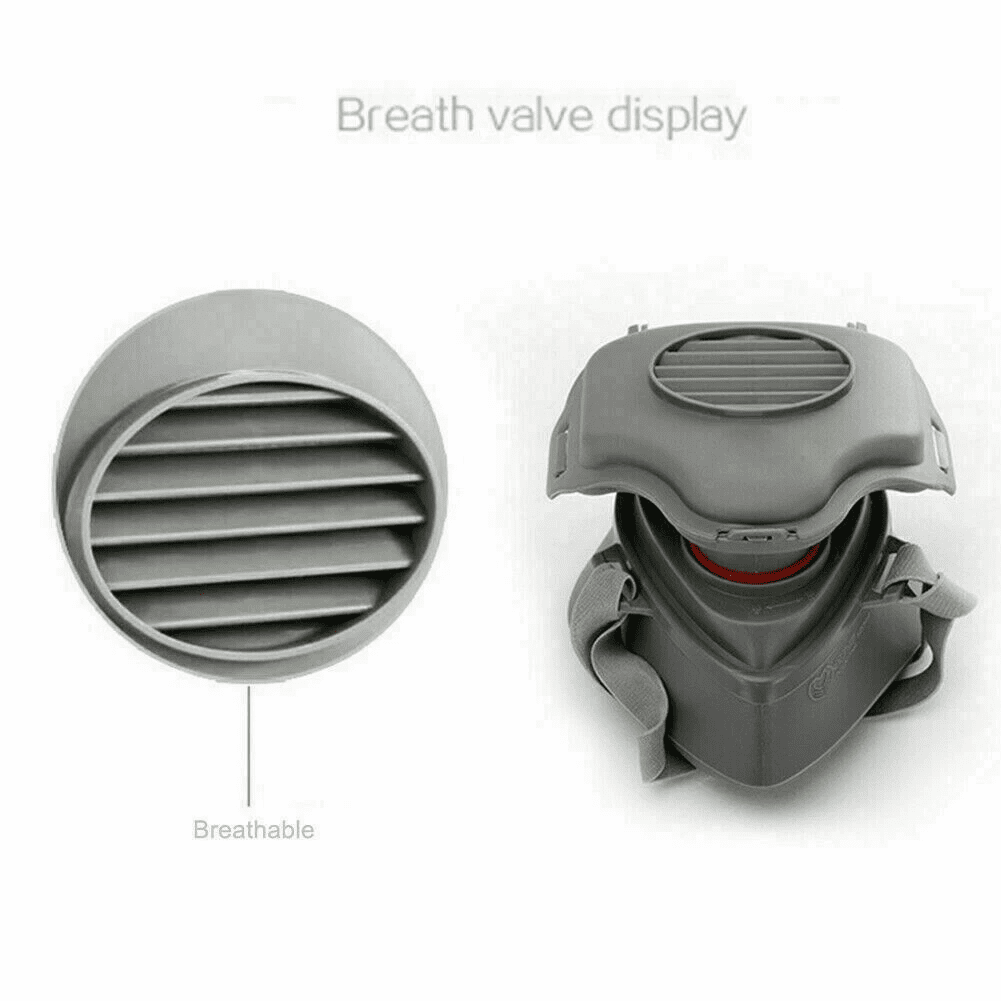 Reusable Half Face Cover Respirator Dust Mask W/10 Replaceable Filters and Goggles for Woodworking Painting Welding