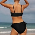 thumbnail image 4 of V Neck Drawstring Cute Girls Bikini Two Piece Swimsuits with Chest Pad for Swimming and Beach, 4 of 5