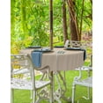 thumbnail image 3 of Light Khaki Outdoor Tablecloth with Umbrella Hole and Zipper, Solid Color Table Cover for Round Tables Waterproof Tabletop Collection for Patio, Garden, Picnic, Camping 60R, 3 of 6