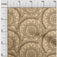 thumbnail image 2 of oneOone Georgette Viscose Light Brown Fabric Asian Block Mandala Sewing Craft Projects Fabric Prints By Yard 42 Inch Wide, 2 of 4