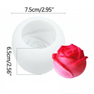 Silicone Ice Cubes Trays with Lid Large Rose Flower Heart Round