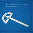 thumbnail image 3 of Peahefy Angle Finder Ruler,0-180 Degree Stainless Steel Protractor Goniometer Angle Finder Gauge 15cm Ruler, 3 of 8