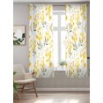 thumbnail image 2 of Yellow Flowers Spring Curtains 63 Inch Length, Sheer Curtains for Bedroom Living Room Window Elegant Farmhouse Botanical Rod Pocket Voile Drapes Kitchen Curtains Small Half Window 42"x63" 2 Panels, 2 of 7