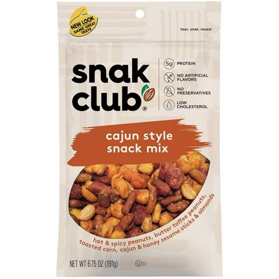 Snak Club  6.75 oz Bagged Cajun Snack Mix - Pack of 6