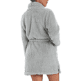thumbnail image 3 of Natori Women's Warm Plush Long Lounge Cardigan w/ Belt (Grey, S/M), 3 of 4