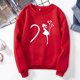thumbnail image 1 of Puntoco Pareja Estampado Plus Terciopelo Manga Larga Cuello Redondo Jersey Sudadera top (Unisex) Puntoco Puntoco-3313, 1 of 3
