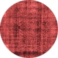 thumbnail image 1 of Ahgly Company Indoor Round Abstract Red Modern Area Rugs, 3' Round, 1 of 4