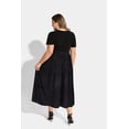 thumbnail image 4 of CASSIE LIZ Skirt for Women 2X Maxi Long Plus Size Pleated Boho Summer Skirts Black Floral Flowy Tiered Elastic High Waist Drawstring Skirts with Pockets 2XL 18W 20W, 4 of 8