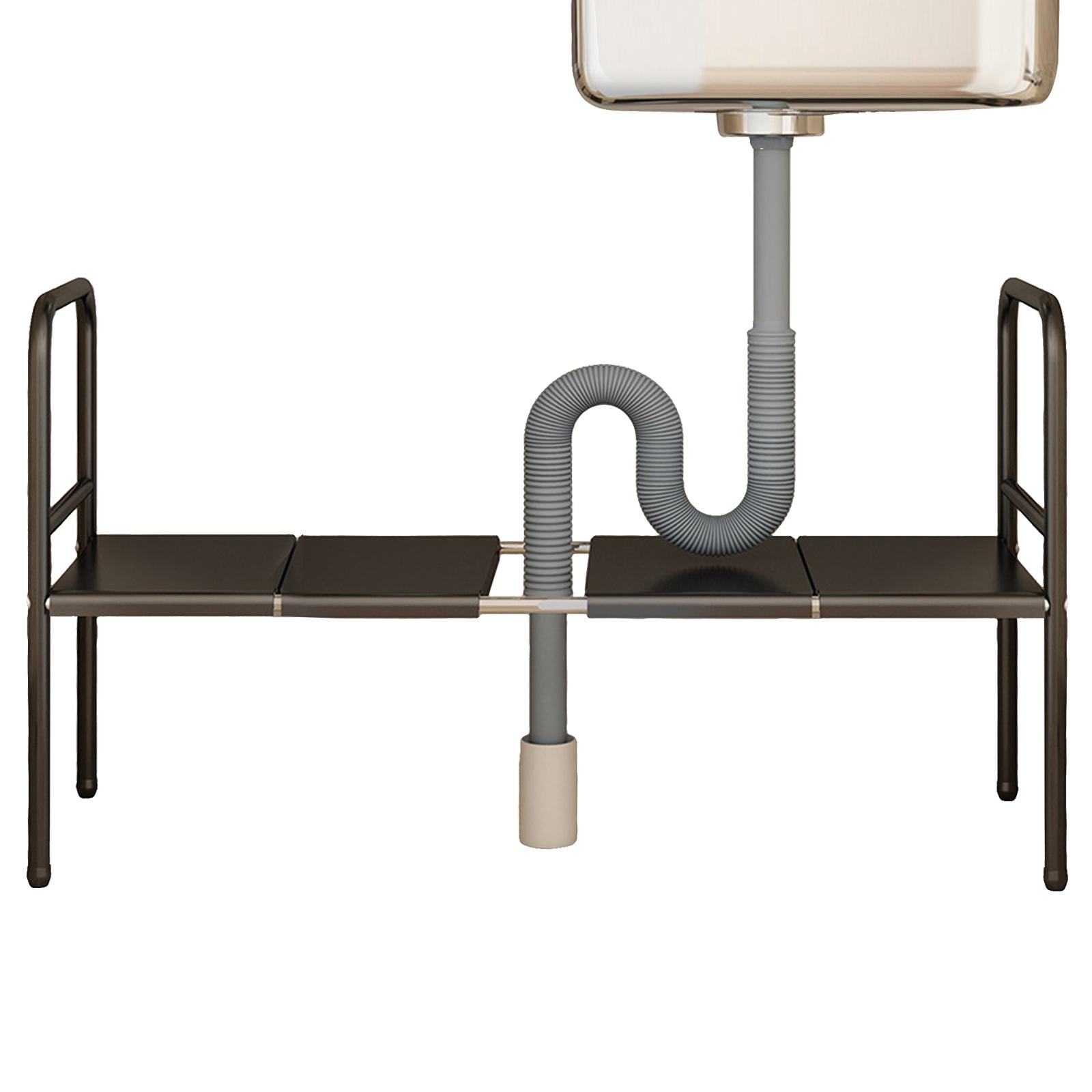 Fiocias Multi Use Under Sink Rack Cupboard Organizers Removable Shelves Expandable Under 4 Panels