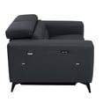 thumbnail image 4 of JERFIT Italian Leather Power Recliner Loveseat, Top Grain Leather Sofa with USB Charger, Dark Grey, 4 of 10