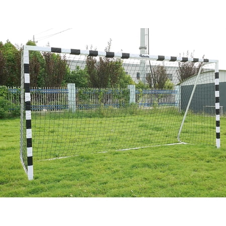 Vallerta® Signature Series Steel Frame Soccer Goal with Checkered Goal Frame Posts for Youth Practice and Training.