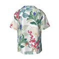 thumbnail image 6 of PAYOHTO Vintage Flowers and Plants Mens Hawaiian Casual Short-sleeved Shirt Tropical Summer Beach Button Down Shirts, 6 of 7