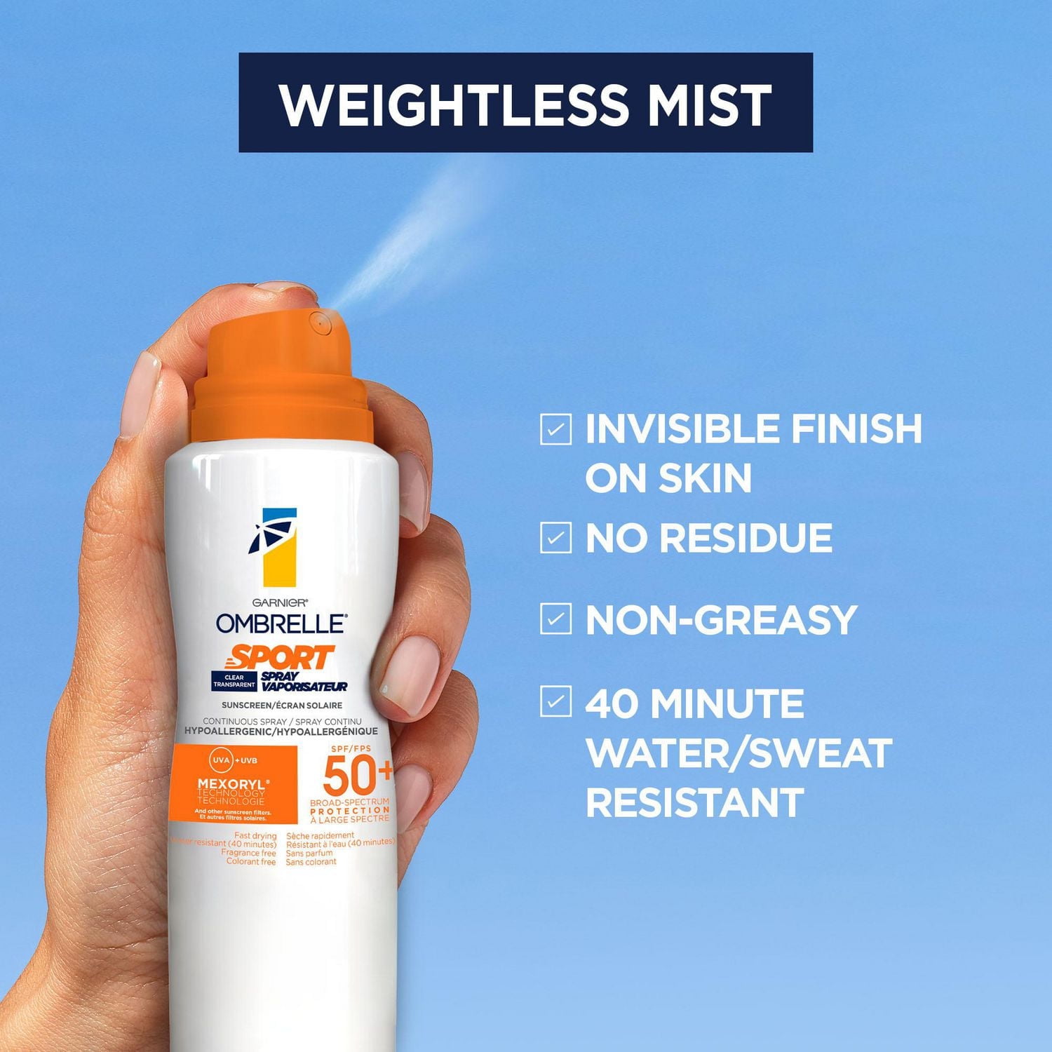 Ombrelle Sport SPF 50+ Sunscreen Spray, 122g