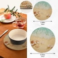 thumbnail image 3 of SKYSONIC 2 Pack Shells Starfish Waves Trivet Mat Tropical Summer Beach Pot Holders Set Hot Pads Potholder Cotton for Kitchen Weave Pot Mat Cooking Baking Decor Home, 3 of 7