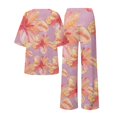 thumbnail image 4 of Summer Outfits For Women 2 Cotton Linen Set Oversized T Shirts Straight Leg Pant Plus Size Tracksuit, 4 of 5