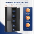 thumbnail image 3 of Metal Garage Storage Cabinet with 2 Doors and 4 Adjustable Shelves - 71" Steel Lockable File Cabinet,Locking Tool Cabinets for Office,Home,Garage,School,Gym, 3 of 17