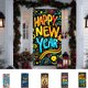 thumbnail image 1 of Fondo de pancartas para la fiesta de Nochevieja - Decoración de tela colgada de 70x35 pulgadas para la decoración de puertas de Navidad y fiestas, 1 of 6