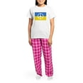 thumbnail image 4 of CafePress - Pray For Peace In Ukraine Pajamas - Women's Short Sleeve Print T-Shirt and Pants Light Cotton Pajama Set, 4 of 7