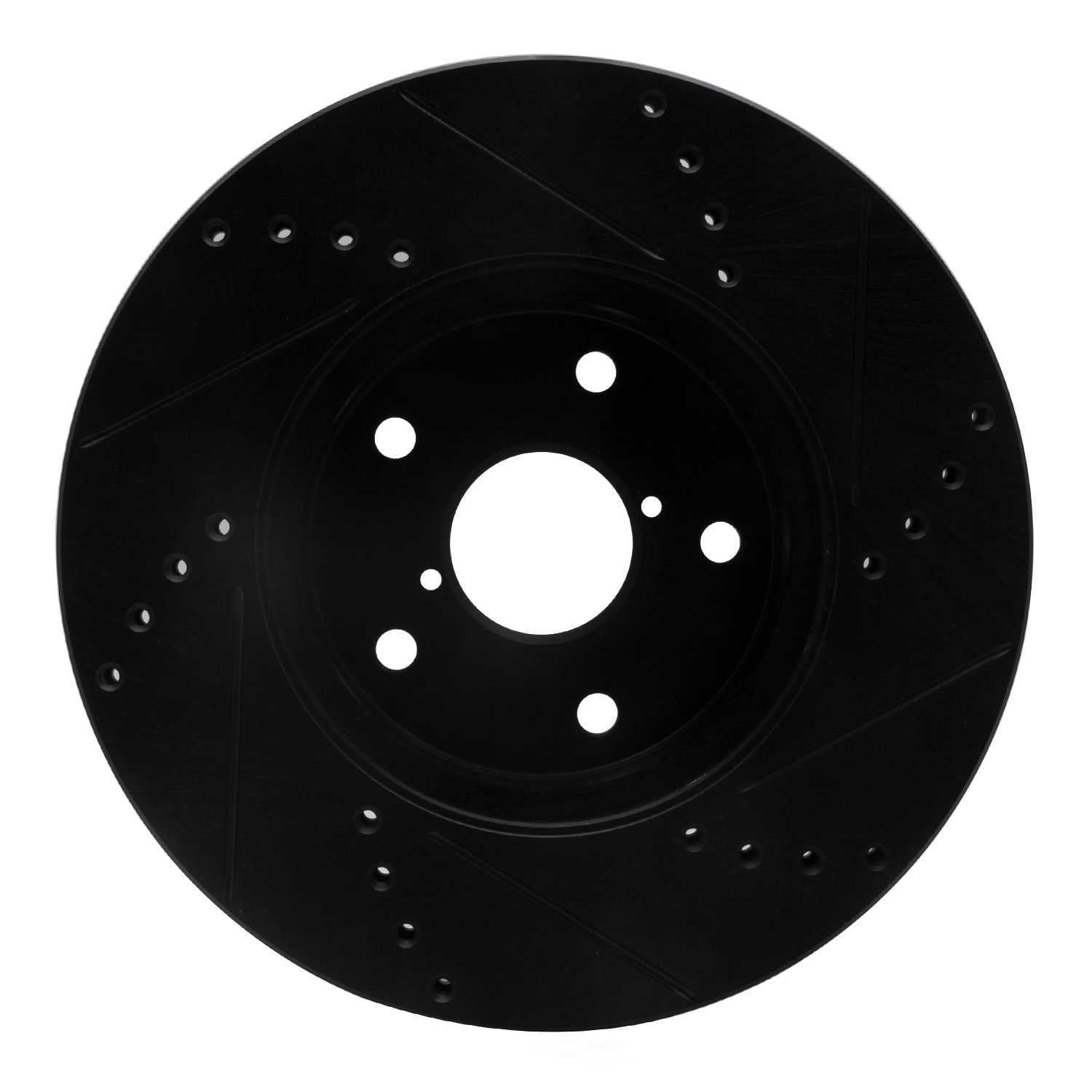 Dynamic Friction Company 633-13026L DFC Brake Rotor - Drilled And Slotted - Black