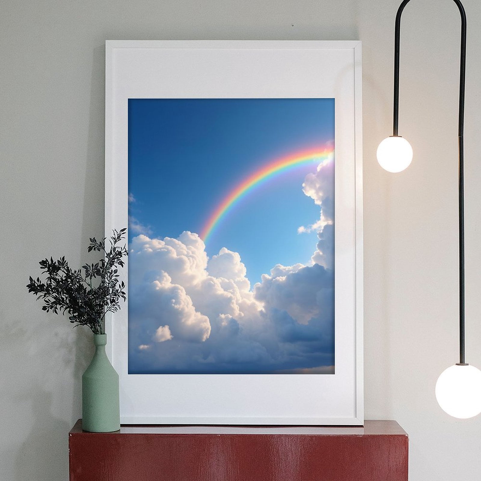 Diamond Art Kit for Adults, Rainbow Skies Above Clouds Diamond Painting for Adults Beginners, 5D DIY Diamond Art Painting Kits, Colorful Diamond Painting Craft for Home Decor 12x16