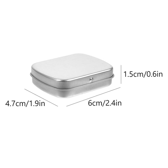 OUNONA Set of 5 Metal Rectangular Hinged Tin Boxes with Lids, Portable Small Containers for Candy, Beads, Jewelry, Nail Art, Painting Supplies
