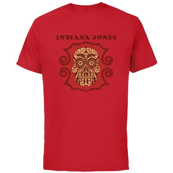 Lucasfilm Indiana Jones Golden Skull Logo - Short Sleeve Cotton T-Shirt for Adults - Customized-Red