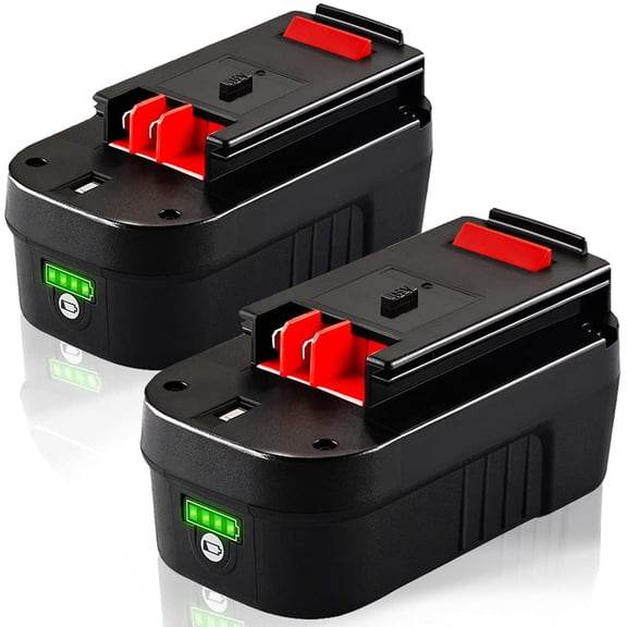 TenHutt 2Pack 3.0Ah Replacement for Black & Decker 18V Battery HPB18 HPB18-OPE 244760-00 A1718 FS18FL FSB18