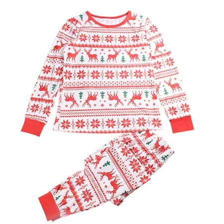

Lanhui Parent-child Warm Christmas Set Printed Home Wear Pajamas Two-piece Dad Set