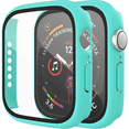 thumbnail image 7 of Case Compatible with Apple Watch Series 6/SE/Series 5/Series 4 38mm with Built in Tempered Glass Screen Protector ,Overall Protective Hard PC Case Ultra-Thin Cover-Turquoise, 7 of 7