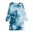 thumbnail image 2 of GERsome Girls Long Sleeve Dress Crewneck A line Twirly Skater School Party Tie-Dye Dress 4-14 Years, 2 of 4