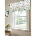 thumbnail image 6 of Flower Window Valances for Kitchen, Vanilla Field Plant Vintage Gray Check Rod Pocket Valances Windows Treatments Curtains for Living Room Bathroom Bedroom Decoration 42" x 18", 6 of 9