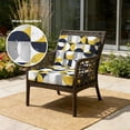 thumbnail image 2 of Outdoor Patio Cushion Covers 4 Pack Mid Century Geometric Patio Chair Cushion Covers with Ties and Zipper Abstract Modern Yellow Waterproof Outdoor Seat Cushion Covers for Patio Furniture 22"x22", 2 of 9