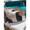 thumbnail image 4 of Outdoor Pillows Waterproof, Black Brown Abstract Art Bedding Throw Pillows with Insert for Couch Sofa Bed, Modern Geometric Luxury 12x20 Inch Pillowcases Decorative Camping Patio Pillow Set of 1, 4 of 8