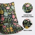 thumbnail image 5 of Spring Summer Floral Pillow Covers 18x18 Set of 2 Cute Yellow Pink Blue Wild Flower Botanical Print Black Decorative Throw Pillow Cases Outdoor Seasonal Farmhouse Decor for Sofa Couch Bed, 5 of 6