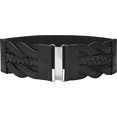 thumbnail image 1 of HSHDLDF 3 Inch Wide Waspie Elastic Vintage Braided Buckle Waist Belt, 1 of 7