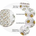 thumbnail image 3 of White Daisies Bathroom Shower Curtains with 12 Hooks Polyester Waterproof Shower Curtain for Stalls and Bathtubs Pastoral Farmhouse Botanical Flowers Leaf Decorative Bathroom Curtain 72x96 Inches, 3 of 9