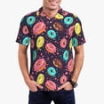 thumbnail image 5 of Yiaed Donuts1Print Men's Short Sleeve Polo Shirt,Golf Polo for Men Three-Button Golf Shirt Athletic Casual Collared T-Shirt- 4X-Large, 5 of 7