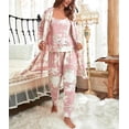 thumbnail image 4 of Eternatastic Women's 3 Piece Knit Lounge Set Pajama Long Sleeve Cardigan Sleeveless Top Pants Sweatsuit Pjs Sets, 4 of 7
